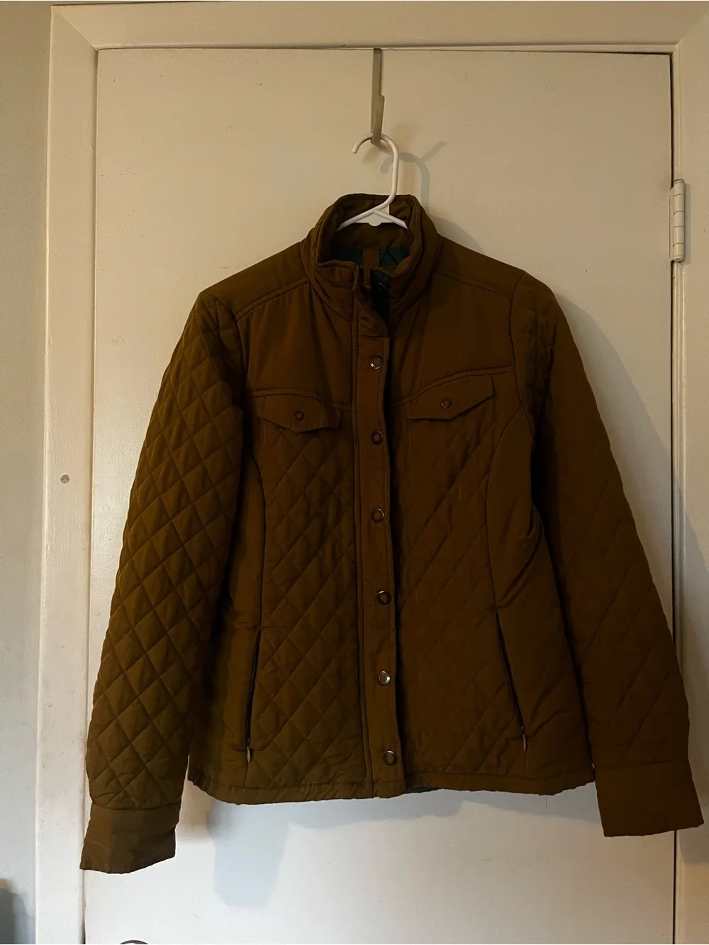 Royal Robbins Quilted Jacket in Mustard with Teal Lining